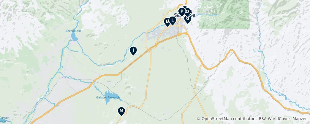Mapa De Museums and Galleries of Santa Fe