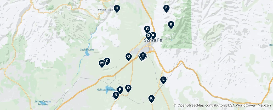 Map of Santa Fe Parks and Nature
