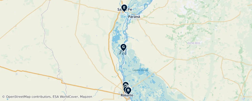 Provincia de Santa Fe Essentials — Mapa
