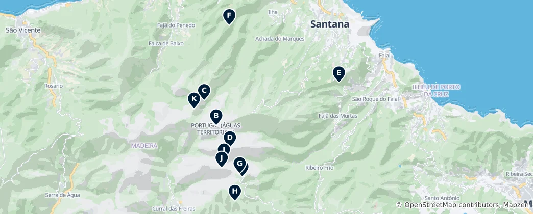 Mapa Peaks and Waterfalls