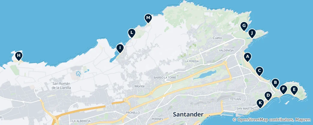 Karte von Santander's Coastal Gems