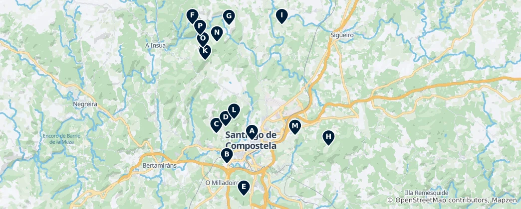 Karte von Historical and Archaeological Treasures