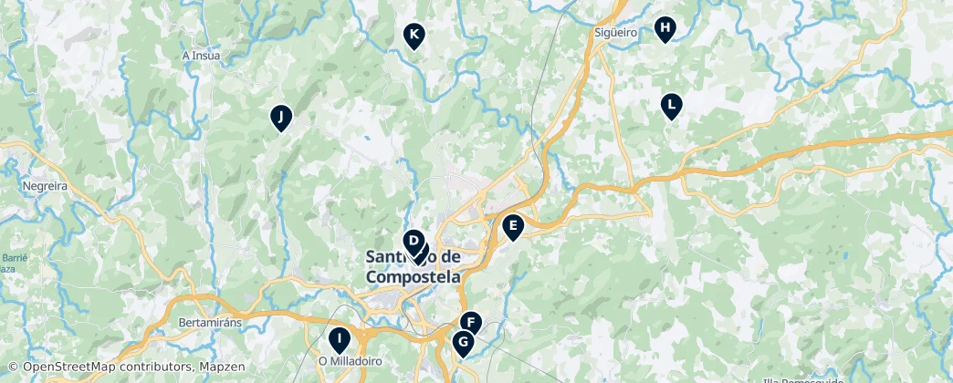 Mapa de Locais Sagrados de Peregrinação