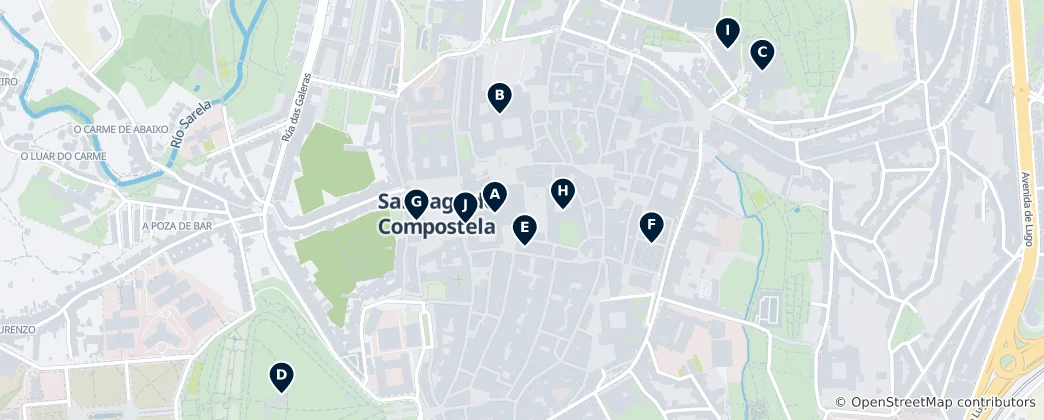 Mapa De Santiago de Compostela: Los imprescindibles