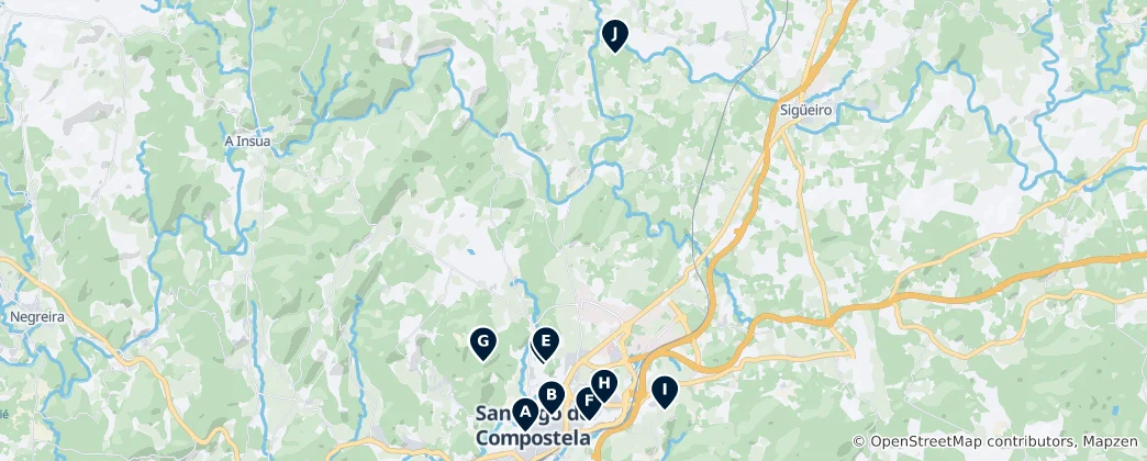Mapa de Vistas Cénicas e Parques