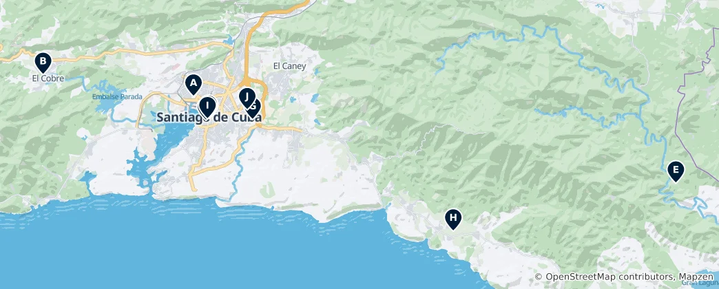 Mapa De Santiago de Cuba Essentials
