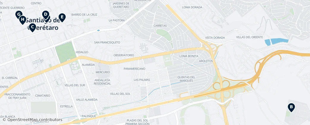 Mapa Museums & Art in Querétaro