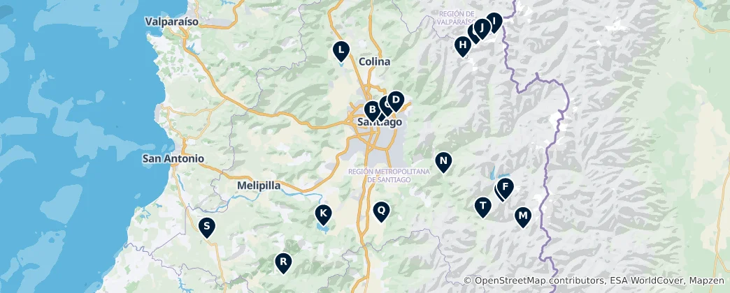 Mapa Parks and Natural Wonders