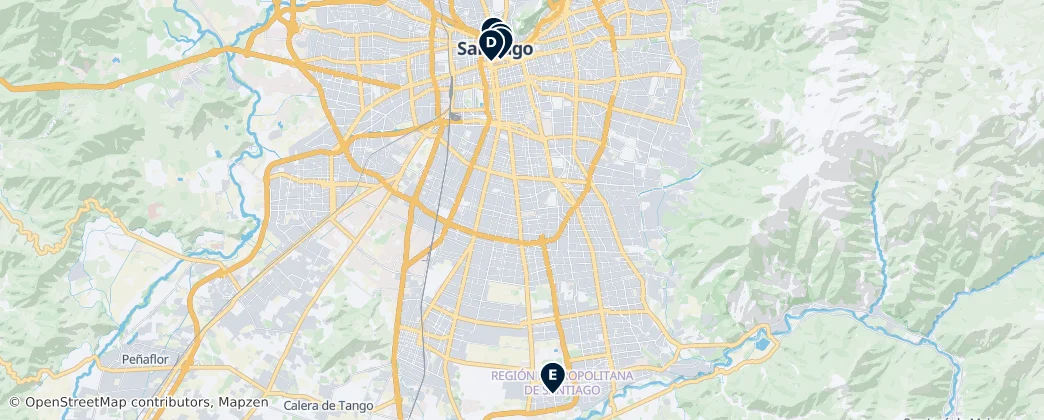 Must-See Santiago — Kaart