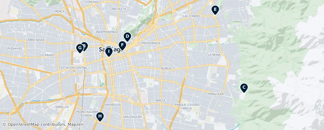 Santiago Essentials — Kaart