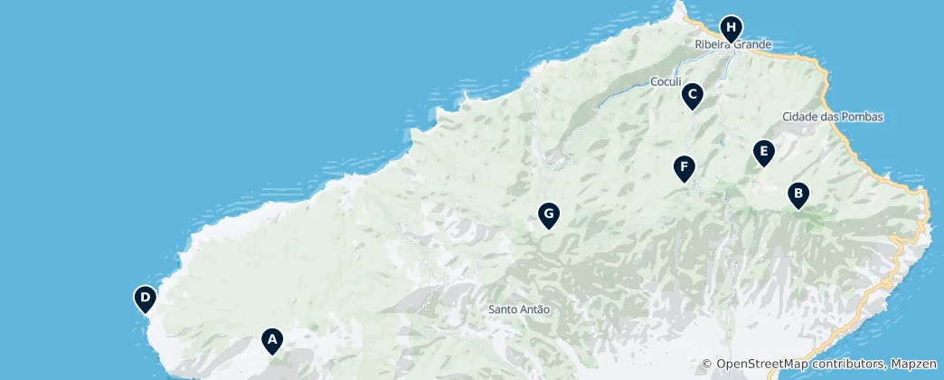 Mapa Santo Antão Essentials