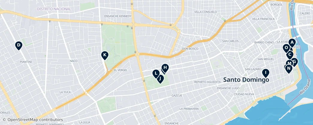 Map of Museums of the Dominican Republic