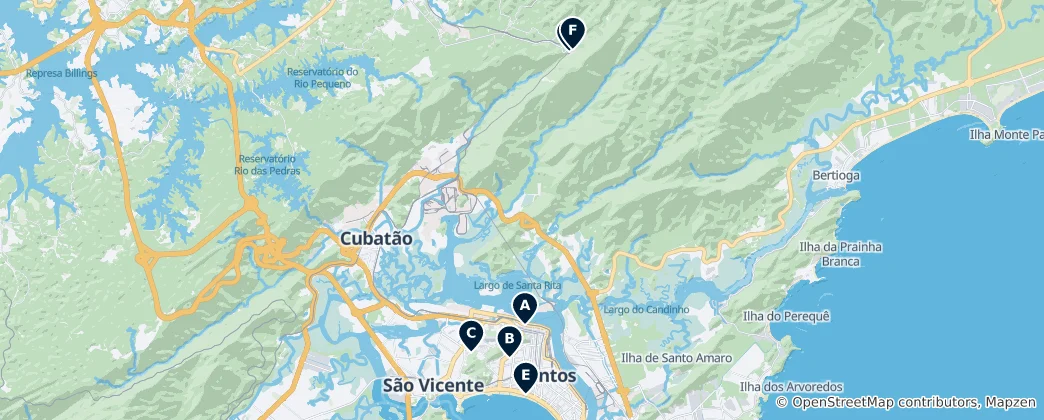 Map of Museums & Culture in Santos