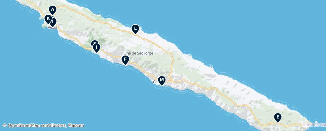 Map of Flavors of São Jorge