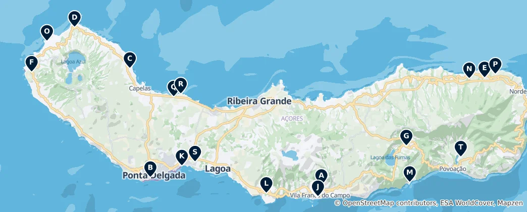 Mapa Historic Churches and Shrines