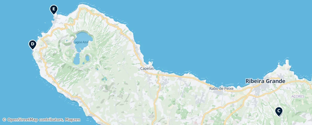 Mapa de Hot Springs and Natural Pools