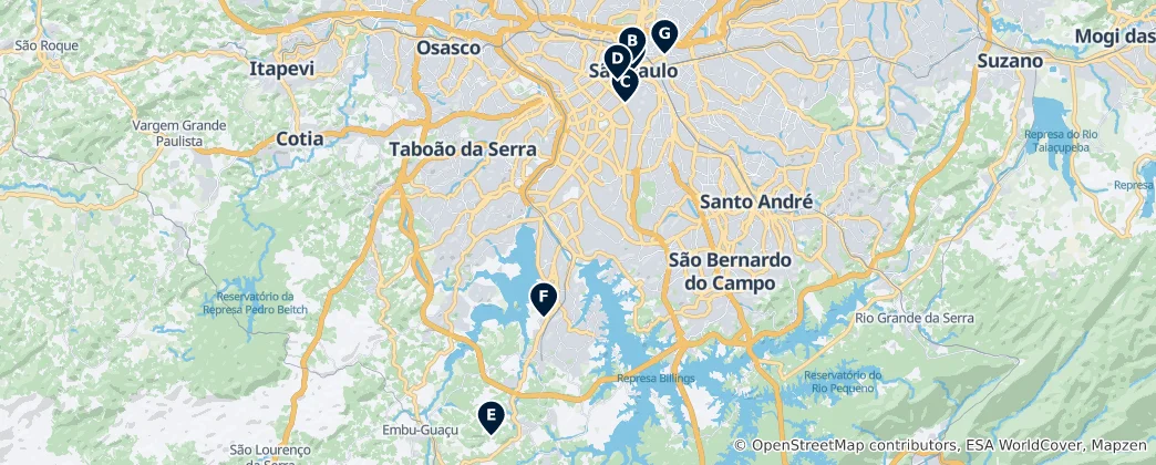 Mapa Religious Sites