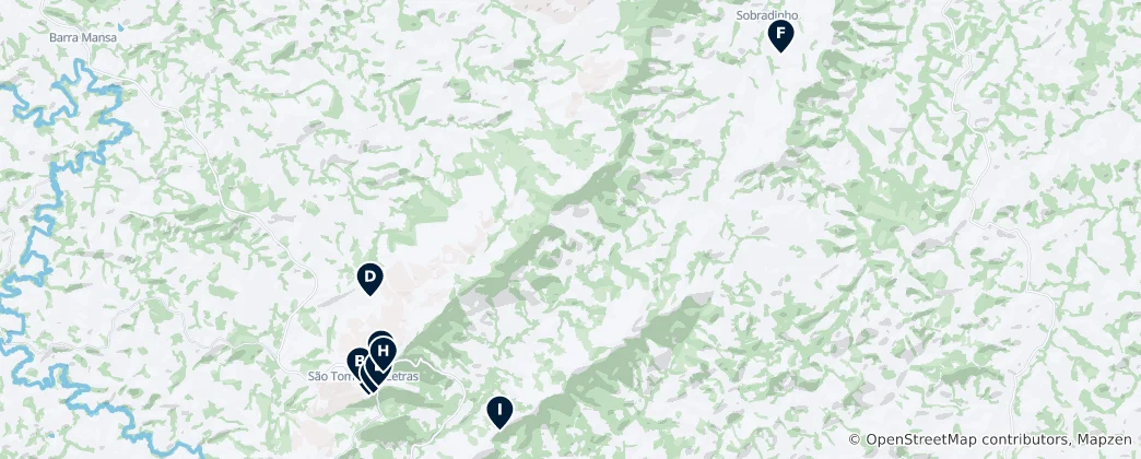 Mapa Sao Tome das Letras Essentials