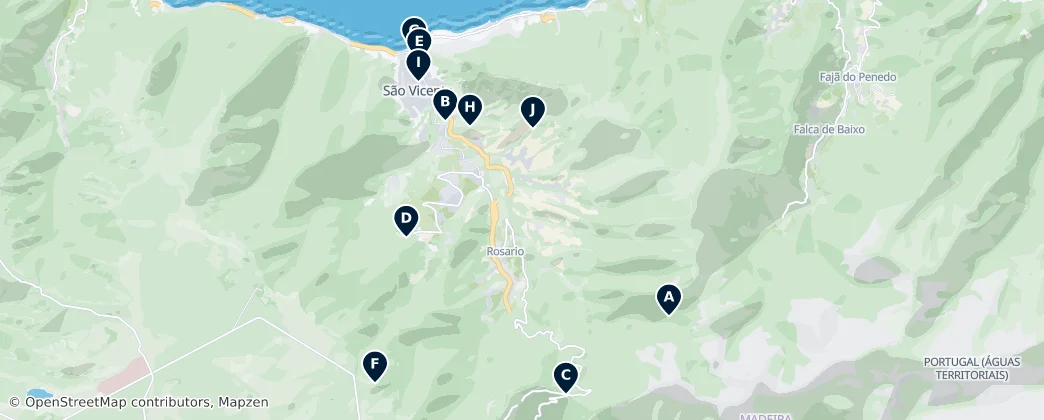 São Vicente Unmissables — Map
