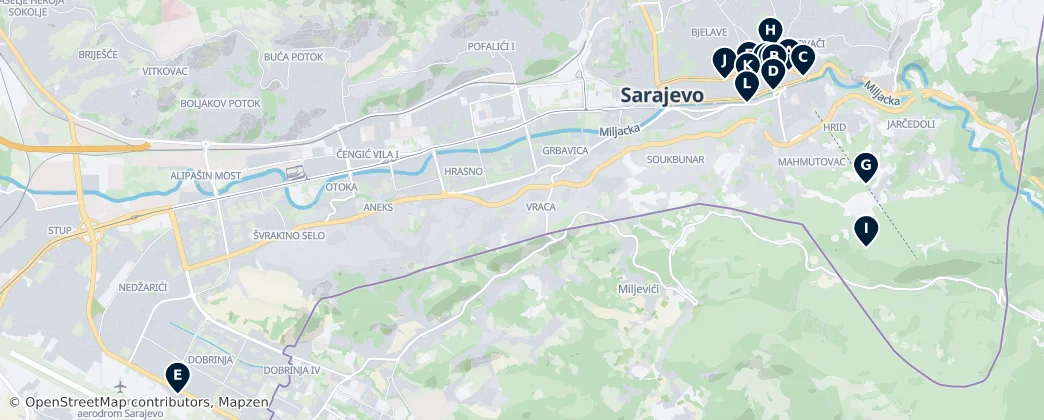 Sarajevo Essentials — 지도