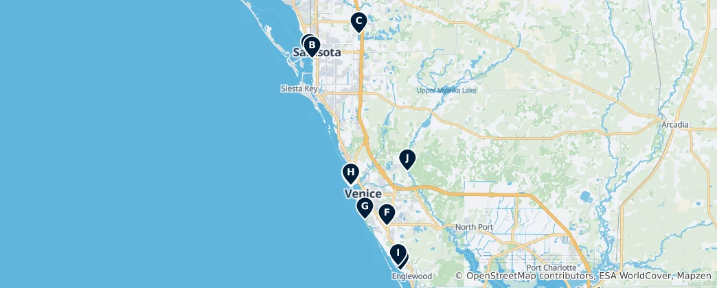 Mapa Sarasota Natural Wonders