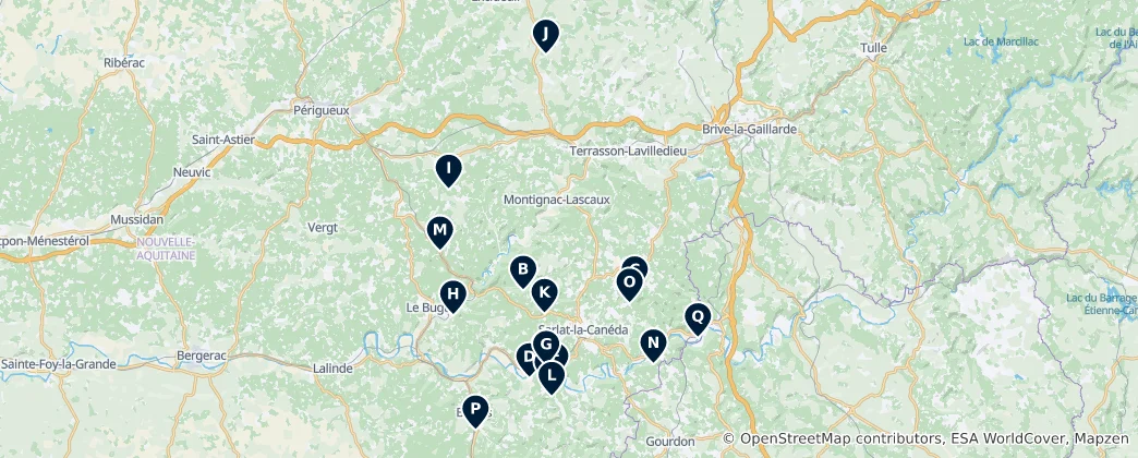 Map of Castles and Manor Houses