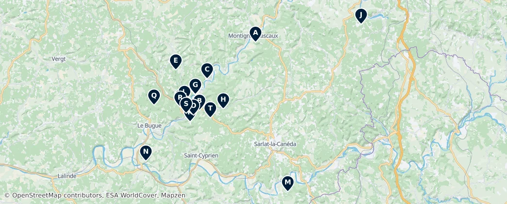 Carte de Prehistoric Caves and Megaliths