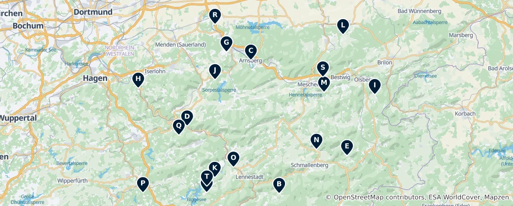 Mappa di Castles and Fortifications