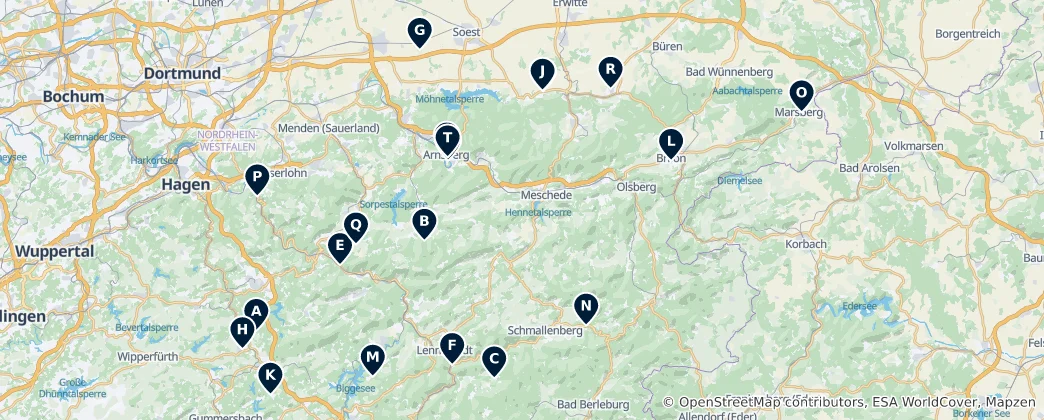 Map of Heritage Sites of Interest