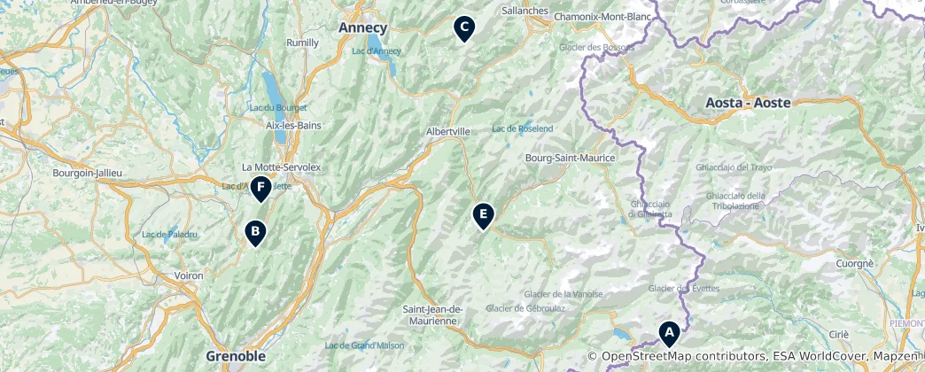 Map of Panoramic Peaks & Viewpoints