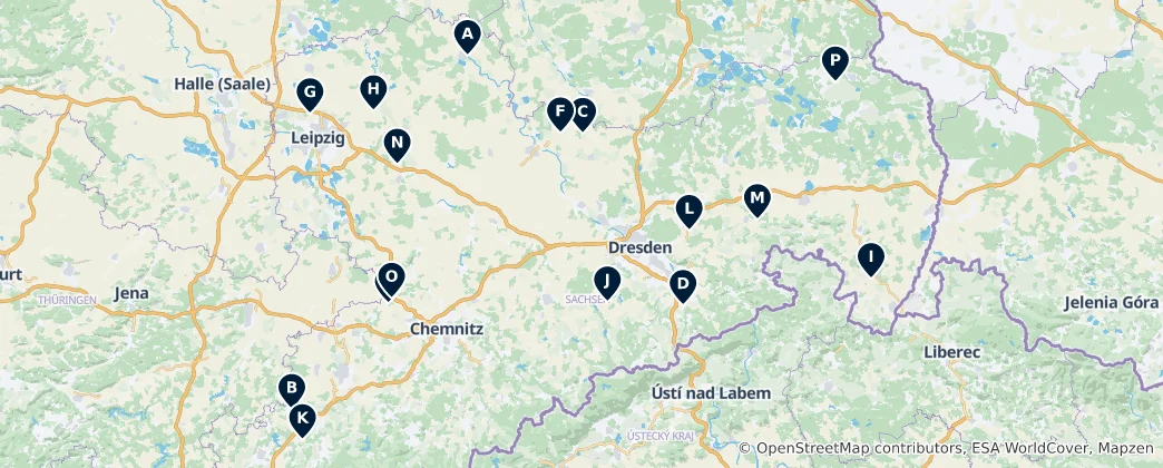 Mapa Castles and Manor Houses