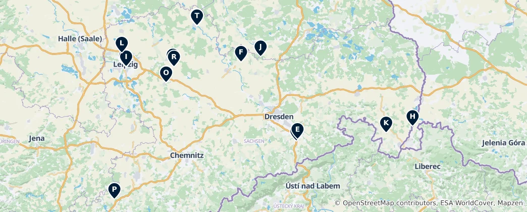 Mapa De Ruta Esencial del Patrimonio de Sajonia