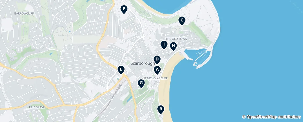 Mappa di Scarborough Must-Sees