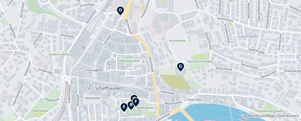 Mappa di Schaffhausen Essentials