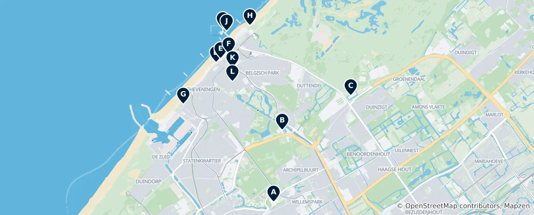 Mapa Scheveningen Essentials