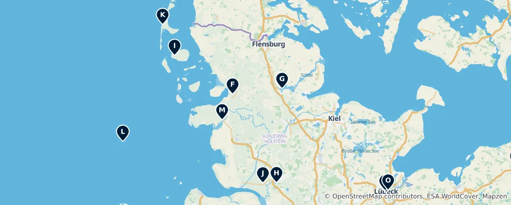 Kaart van Historic Churches & Cathedrals