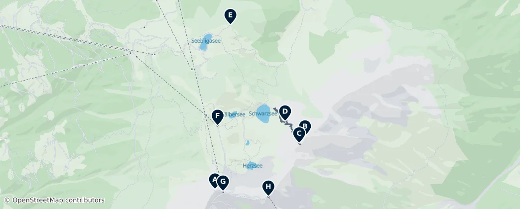 Hochjoch Peaks & Via Ferratas — Map