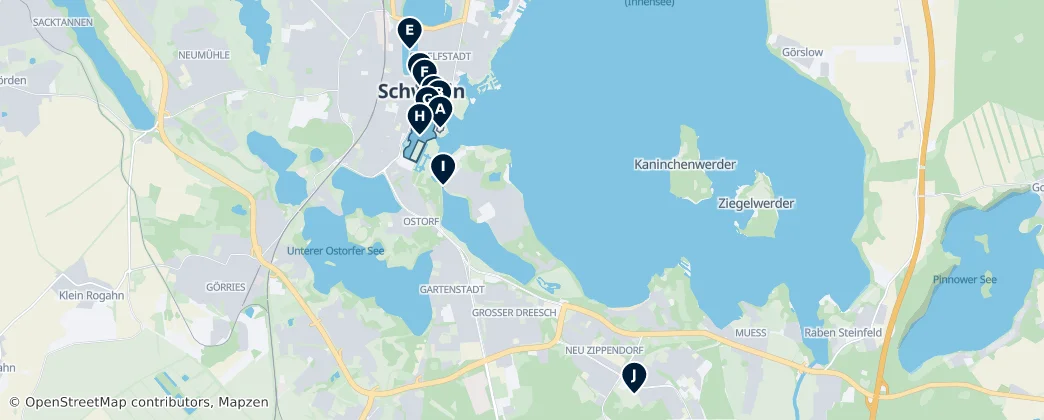 Schwerin Essentials – Mapa