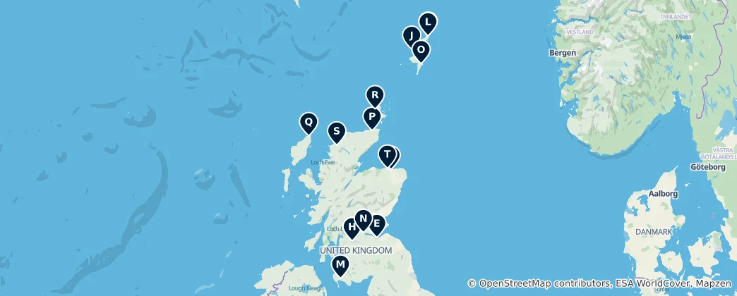 Mapa Scottish Museums & Galleries