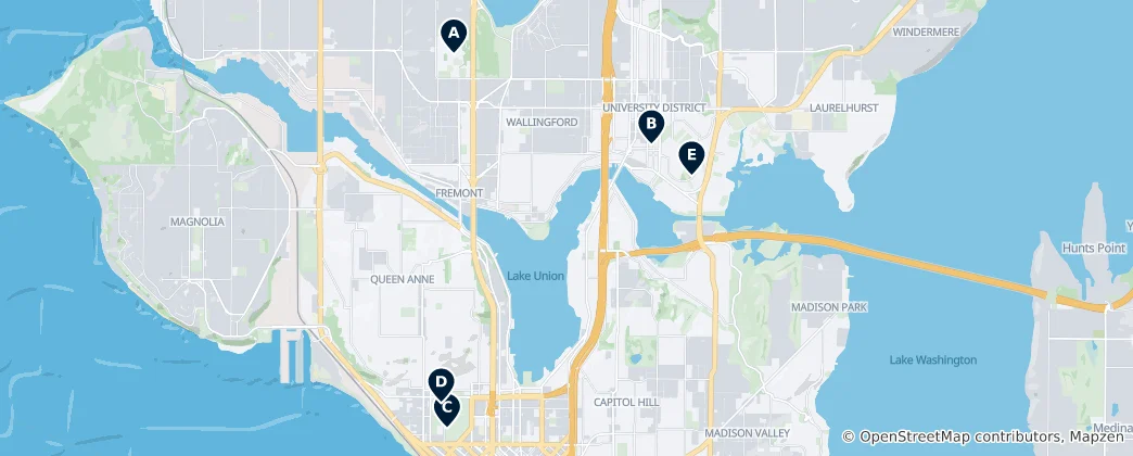 Mapa Seattle Performing Arts