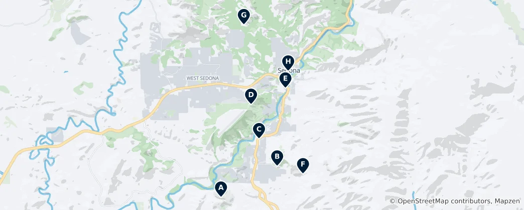 Mapa Sedona's Absolute Essentials