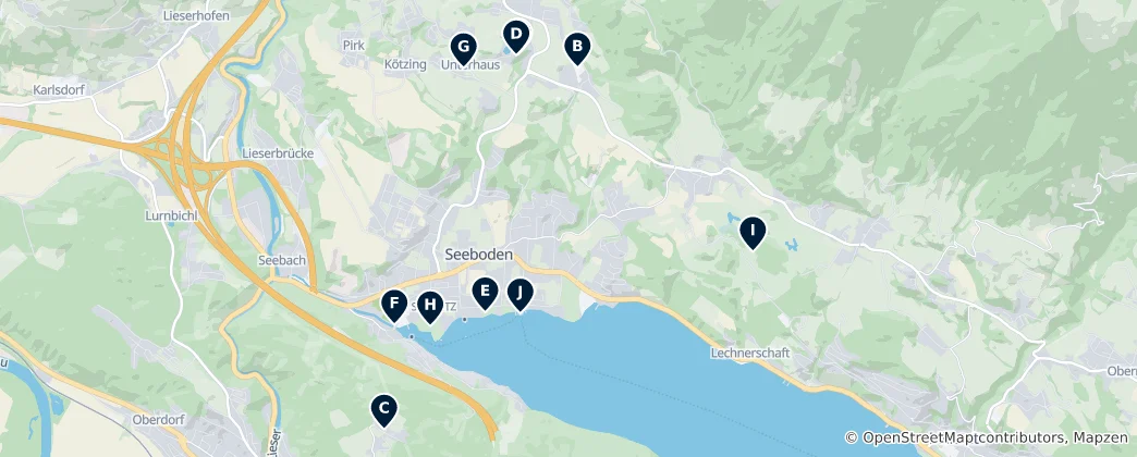 Karte von Seeboden am Millstätter See Essentials