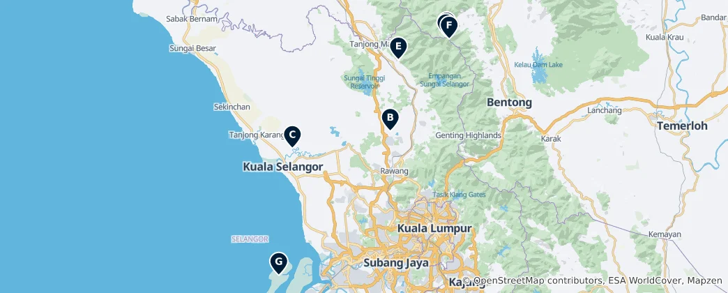 Mapa Unique Accommodations