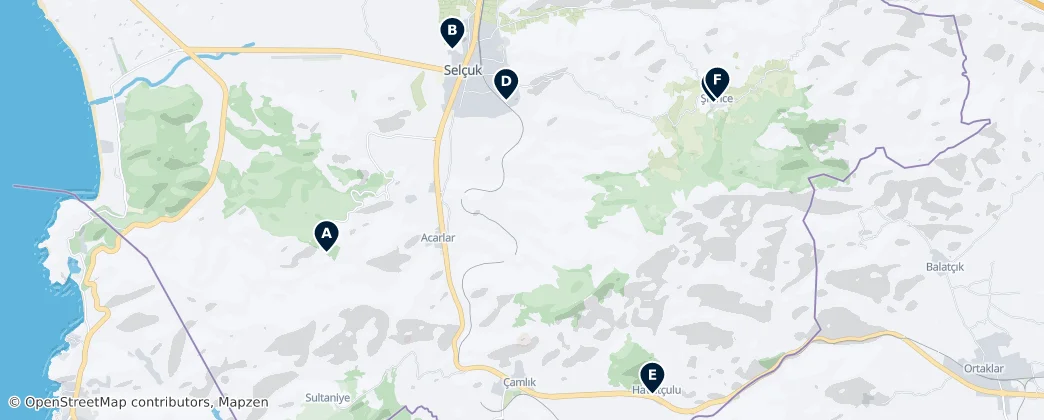 Map of Sacred Sites & Places of Worship