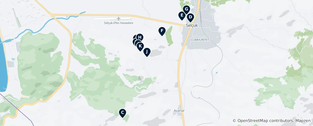 Mapa Selçuk's Unmissable Ancient Wonders