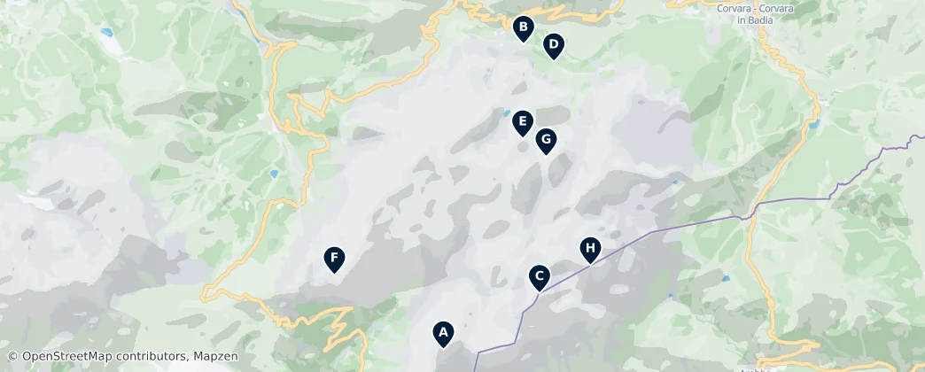 Sella Group: Peaks & Via Ferratas – Mapa