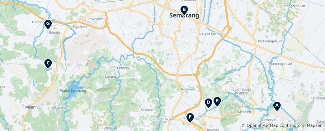 Mapa Parks & Scenic Views