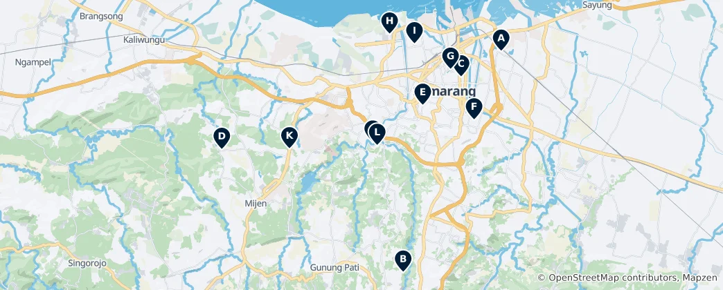 Karte von Religious Heritage Sites