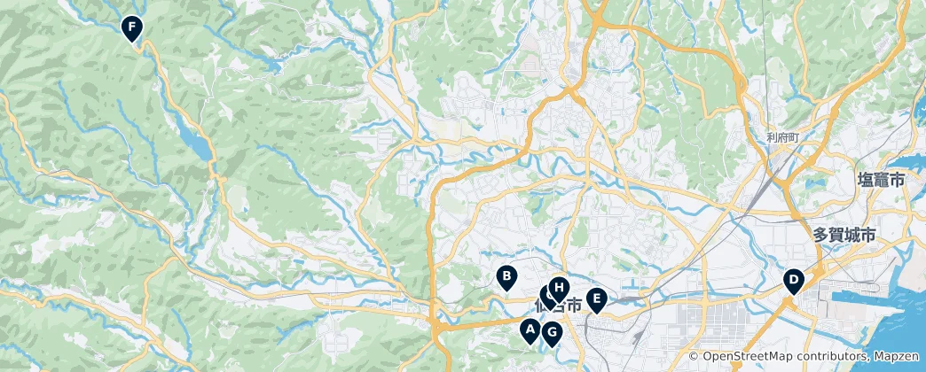 Mapa Sendai's Unmissable Highlights