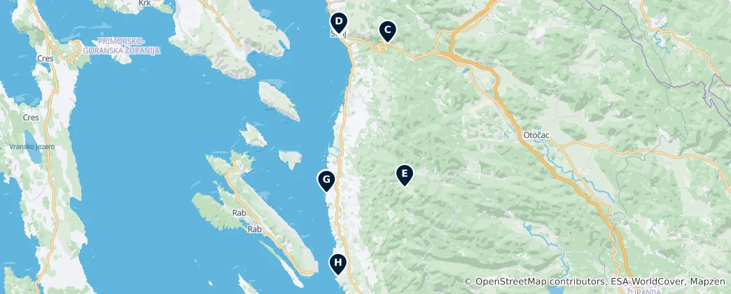 Mapa Historical Fortifications & Shipwrecks